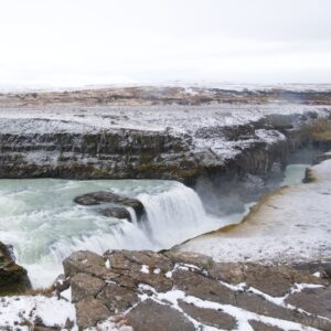 the Gullfoss waterfall in Iceland