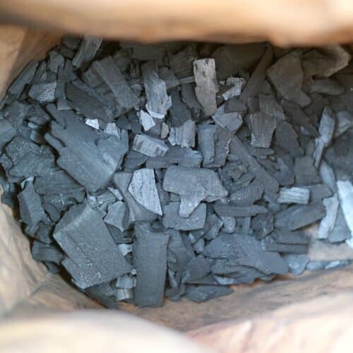 charcoal in a bag