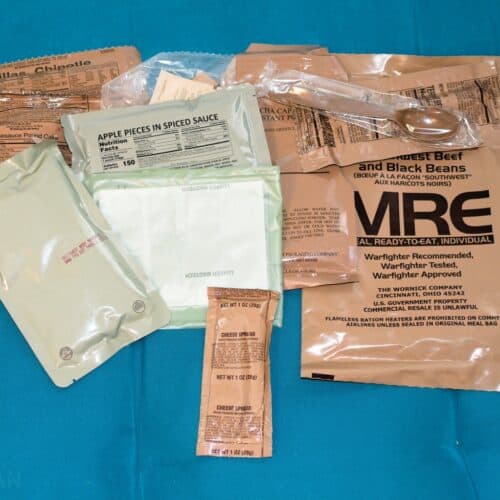 open beef and black beans MRE