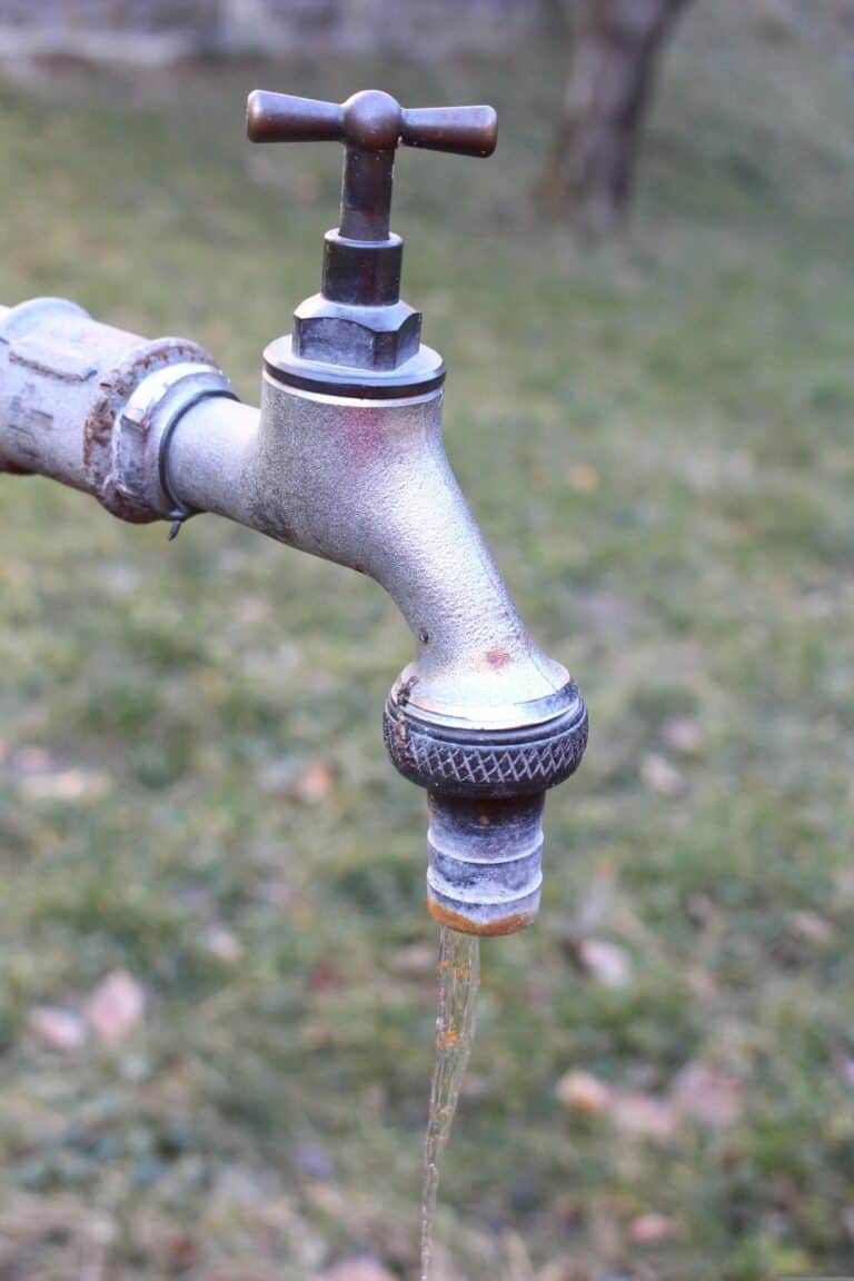 frozen water tap