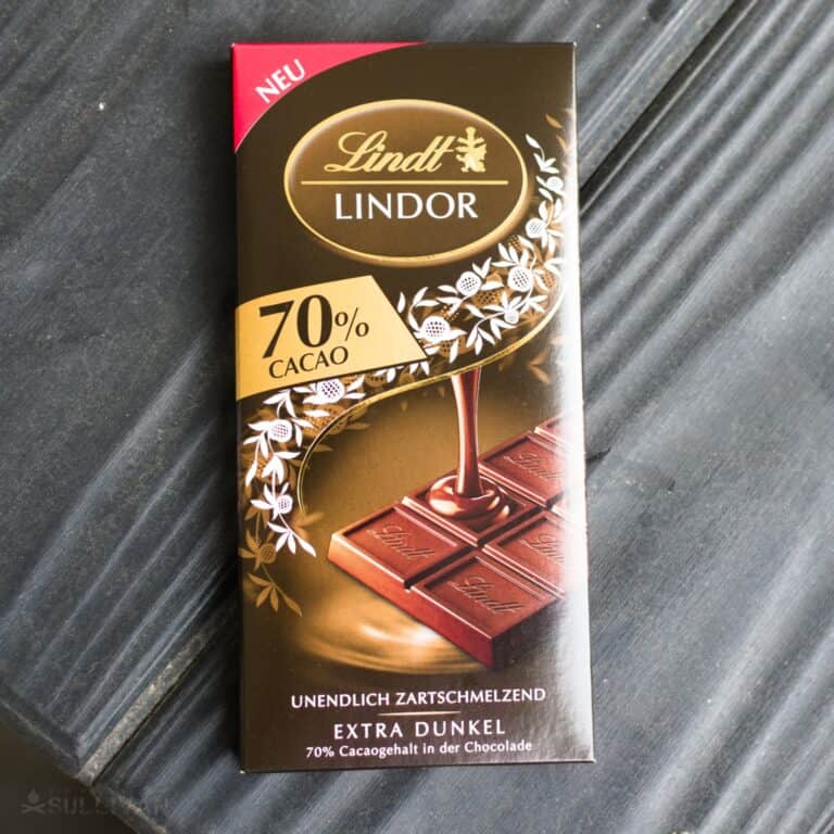 70% cocoa dark Swiss chocolate