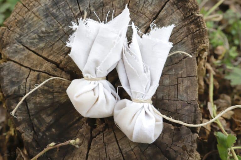 tallow wrapped in cotton to start a fire