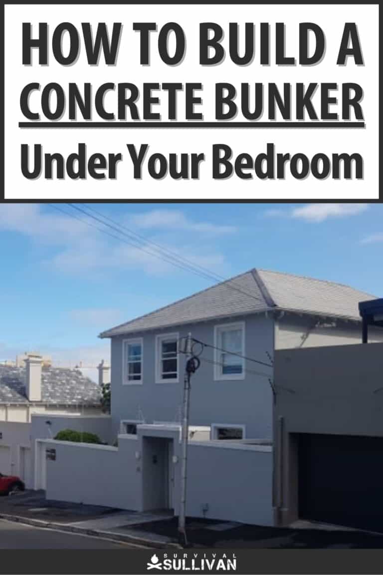 concrete bunker under your bedroom Pinterest image