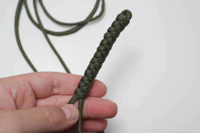 snake knot paracord bracelet bracelet progress after several knots