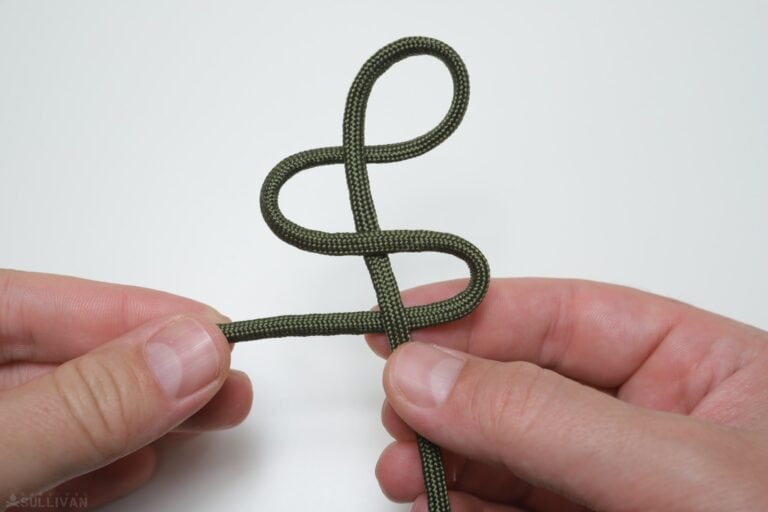 cross knot - cross knot making third loop