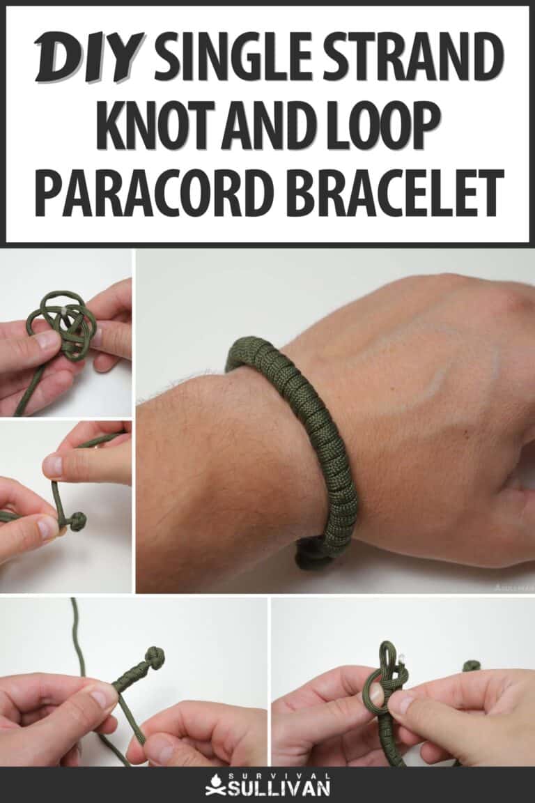 single strand knot and loop paracord bracelet pinterest