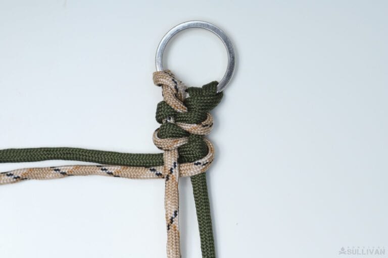 growling dog paracord keychain bring second thread to the left yet again