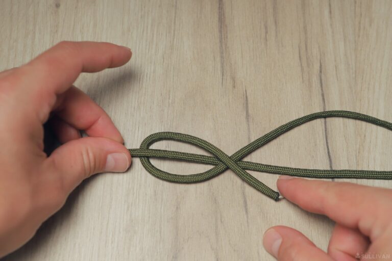 double fisherman’s knot first knot first coil