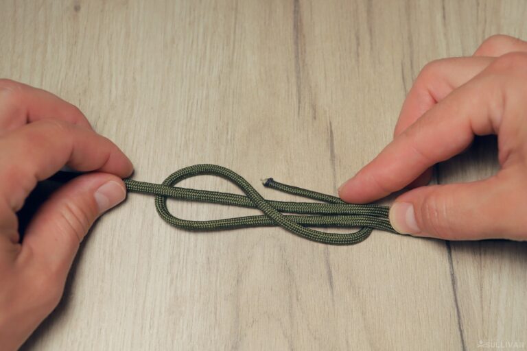double fisherman’s knot first knot second coil