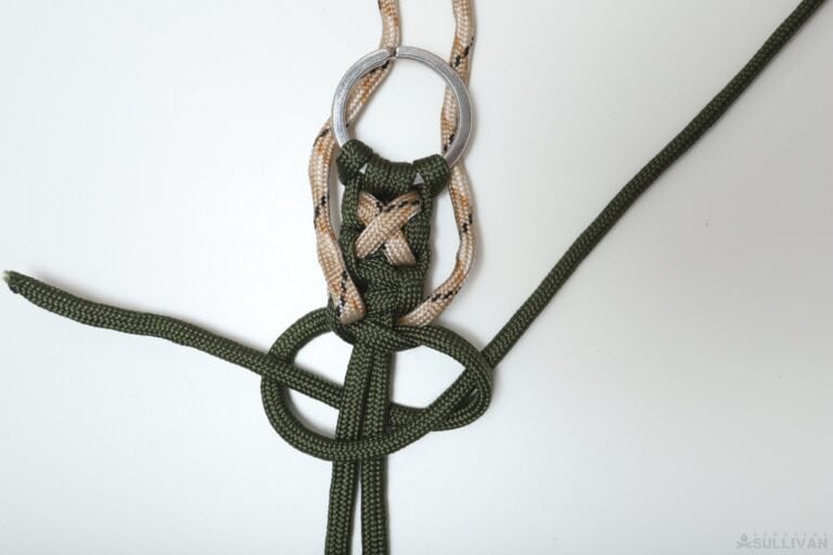 crisscross solomon paracord keychain making the sixth weave