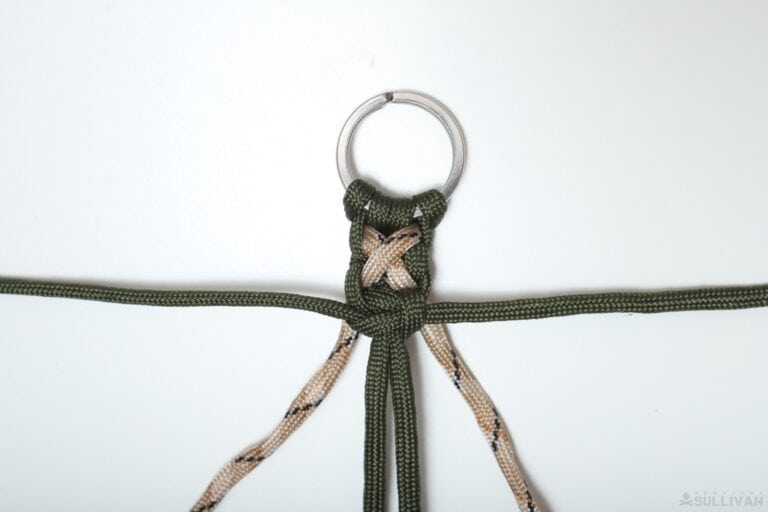 crisscross solomon paracord keychain snugging the fourth weave