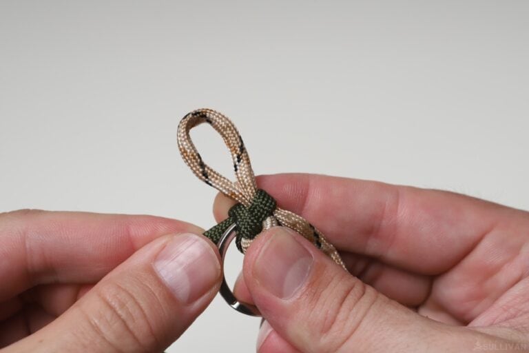butterfly stitch keychain scoobie tighten the loop