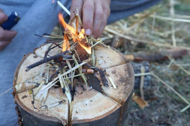 a burning Swedish fire log