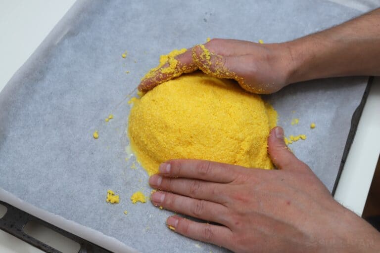 placing dough on baking sheet