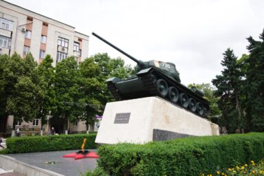 T-37 tank monument in Moldova