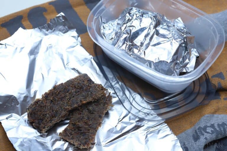 wrapping pemmican in aluminum foil