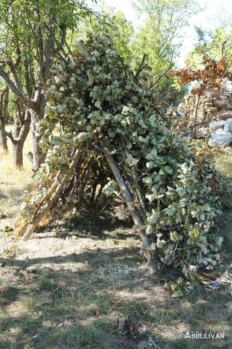 tapered a-frame shelter front