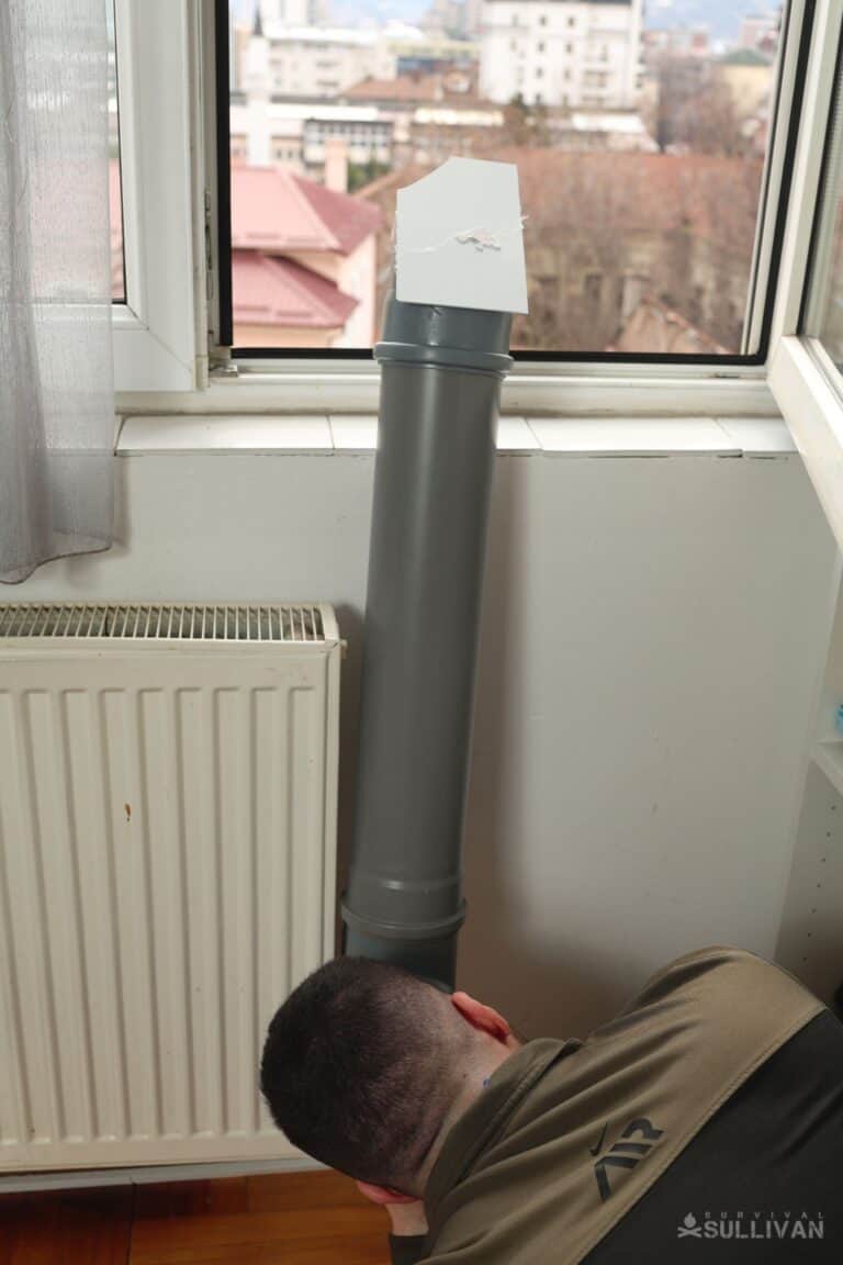 DIY PVC periscope in action