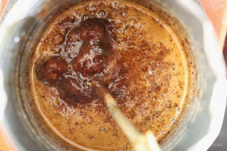 melting chunks of resin