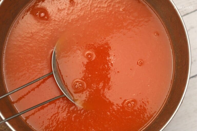 strained boiled tomato juice